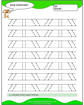 okul öncesi çizgi çalışma sayfaları